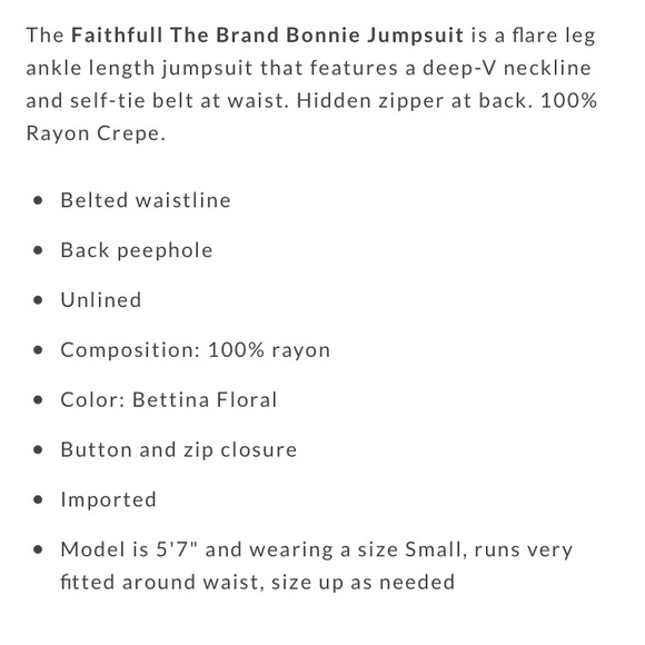 Faithfull The Brand Bonnie Betina Jumpsuit - Picture 14 of 15